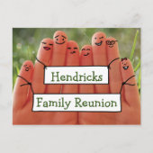 家族のfingureの懇親会のデザイン インビテーションポストカード (正面)