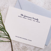 家族のNOTECARDSカード名アドレスNAVY BLUE ノートカード