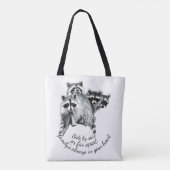 家族はいつもあなたのハート引用文かわいいアライグマ トートバッグ (裏面)