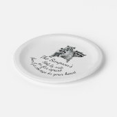 家族はいつもあなたのハート引用文かわいいアライグマ ペーパープレート (アングル)