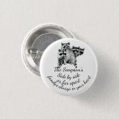 家族はいつもあなたのハート引用文かわいいアライグマ 缶バッジ (正面&裏面)