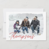 家族はすべて モダン フォト ホリデー カード (正面)