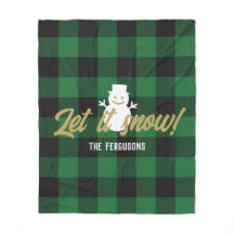 家族はそれを雪クリスマスグリーンバッファロープレイド