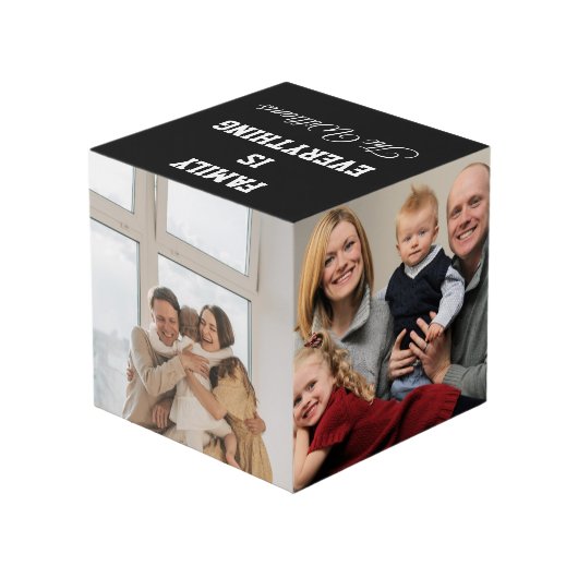 家族はカスタムすべて家族の写真と名前C フォトキューブ (裏面アングル)