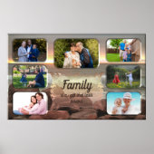 家族はギフトフォトコラージュ0893アートプリント ポスター (正面)