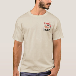家族はハートの家 Tシャツ