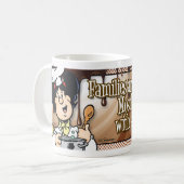 家族はファッジのようです コーヒーマグカップ (正面左)