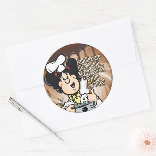 家族はファッジのようなものだ ラウンドシール (封筒)