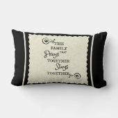 家族は一緒に一緒にとどまります原稿の引用文を祈ります ランバークッション (裏面)