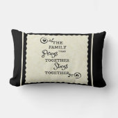 家族は一緒に一緒にとどまります原稿の引用文を祈ります ランバークッション (正面)