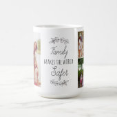 家族は世界をより安全な写真コラージュのスクリプトにする コーヒーマグカップ (中央)