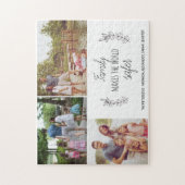 家族は世界をより安全カスタムな写真コラージュ ジグソーパズル (縦)