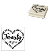 家族は側にいなくても心は一緒の名言スタンプ ラバースタンプ (押印)
