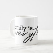 家族は全てである – 心のこもった家族デザイン コーヒーマグカップ (正面左)