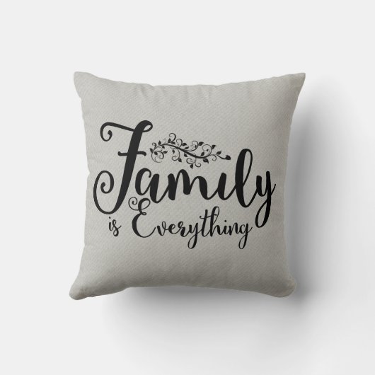 家族は全ての引用文 |枕 クッション (裏面)
