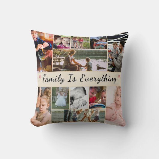 家族は全てパーソナライズされた- Photo クッション (正面)