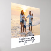 家族は全て写真モダンタイポグラフィ 箔ポスター (レイダウン)