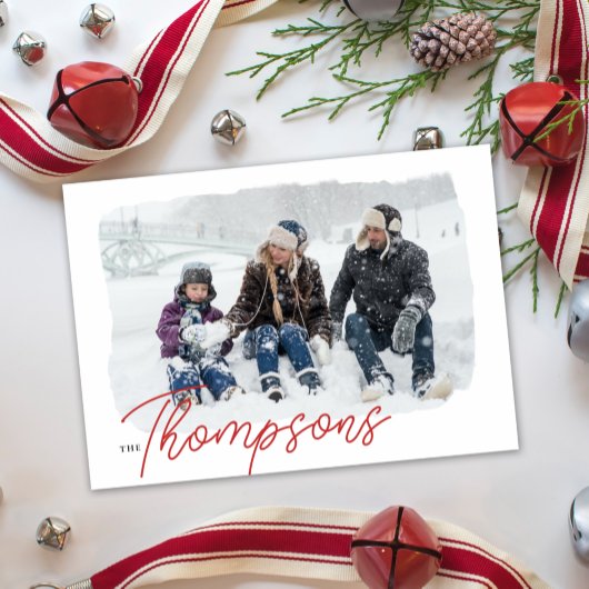 家族は全て写真モダンホリデーカード シーズンカード