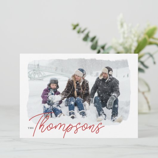 家族は全て写真モダンホリデーカード シーズンカード (スタンド正面)