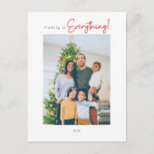 家族は全て1写真ホリデークリスマス ポストカード (正面)