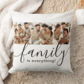 家族は全て3 Photo Collage White クッション (ブランケット)