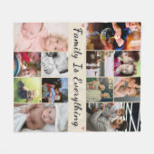 家族は全て – カスタムフォトフリースブランケット フリースブランケット (正面(横))