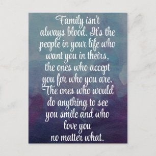 家族は常に血の引用文ではない ポストカード