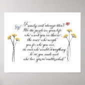 家族は常に血液引用文タイポグラフィ ポスター (正面)