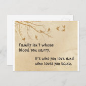 家族は必ずしも血のつながったものではない。恋に集中する ポストカード (正面/裏面)