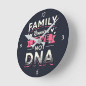 家族は愛ではなくDNAの採用を必要とする ラウンド壁時計 (傾斜)