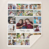 家族は愛に等しい29写真コラージシェルパブランケット シェルパブランケット (正面)