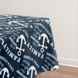 家族は我々を人生のいかりとして支える存在である テーブルクロス