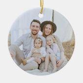 家族は最高の聖降誕祭の飾り物だ セラミックオーナメント (正面)