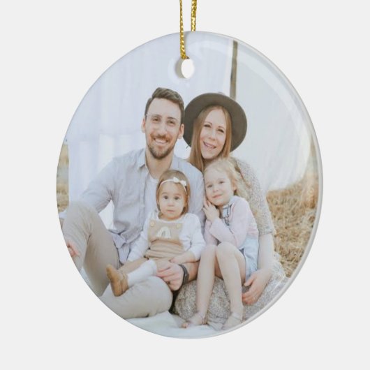 家族は最高の聖降誕祭の飾り物だ セラミックオーナメント (左)