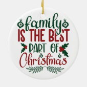 家族は最高の聖降誕祭の飾り物だ セラミックオーナメント (裏面)