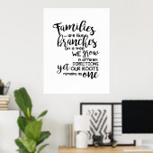 家族は木に枝のように育つ ポスター (ホームオフィス)