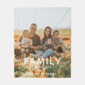 家族は永遠にキープサケフリース写真毛布 フリースブランケット (正面)