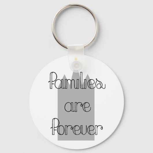 家族は永遠にモルモン教の寺院 キーホルダー (正面)