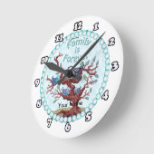家族は永遠の時計 ラウンド壁時計 (傾斜)