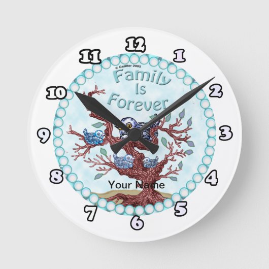 家族は永遠 clock ラウンド壁時計 (正面)
