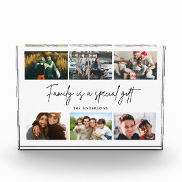 家族は特別なギフト引用文写真コラージュ フォトブロック