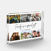 家族は特別なギフト引用文写真コラージュ フォトブロック (左)