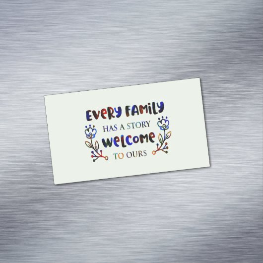 家族は皆、私たちの家族Bを歓迎する物語を持っている マグネット名刺 (インサイチュ)