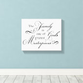 家族は神の最高傑作の一つ素晴らしだ キャンバスプリント (インサイチュ (ウッドフロア))