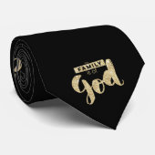 家族は神の,クリスチャン,神,イエス,信仰,金ゴールド, ネクタイ (ロール)