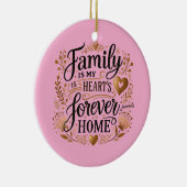 🏡家族は私のハートの永遠の家 セラミックオーナメント (右)
