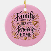 🏡家族は私のハートの永遠の家 セラミックオーナメント (裏面)
