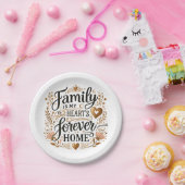 🏡家族は私のハートの永遠の家 ペーパープレート (パーティー)