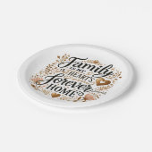 🏡家族は私のハートの永遠の家 ペーパープレート (アングル)