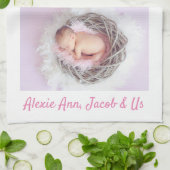 家族は言う， "私はあなたを愛する"おばあちゃん， DIYホワイトピンク キッチンタオル (折り畳み)